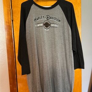 Harley-Davidson Black and Gray Long Sleeve Tee